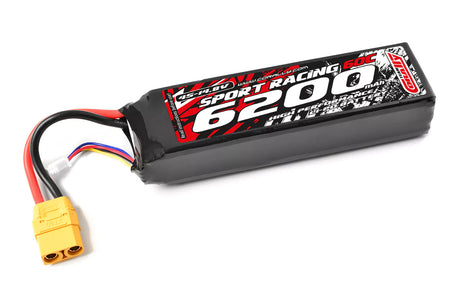 Team Corally Power Racing 4S 6200mAh 4S 60C  14,8V  XT90  Halbweiches Gehäuse