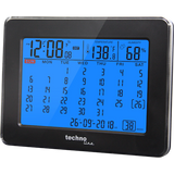 Technoline WT 2500 - Tischkalender mit Beleuchtung und Temperaturanzeige, DCF-77 Funkuhr mit manueller Einstelloption
