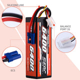 Sunpadow 3S 11,1V 6400mAh 100C Lipo-Akku mit EC5-Stecker (2 St.)