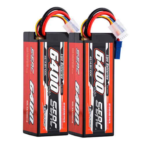 Sunpadow 4S 14,8V 6400mAh 100C Lipo-Akku mit EC5-Stecker (2 St.)