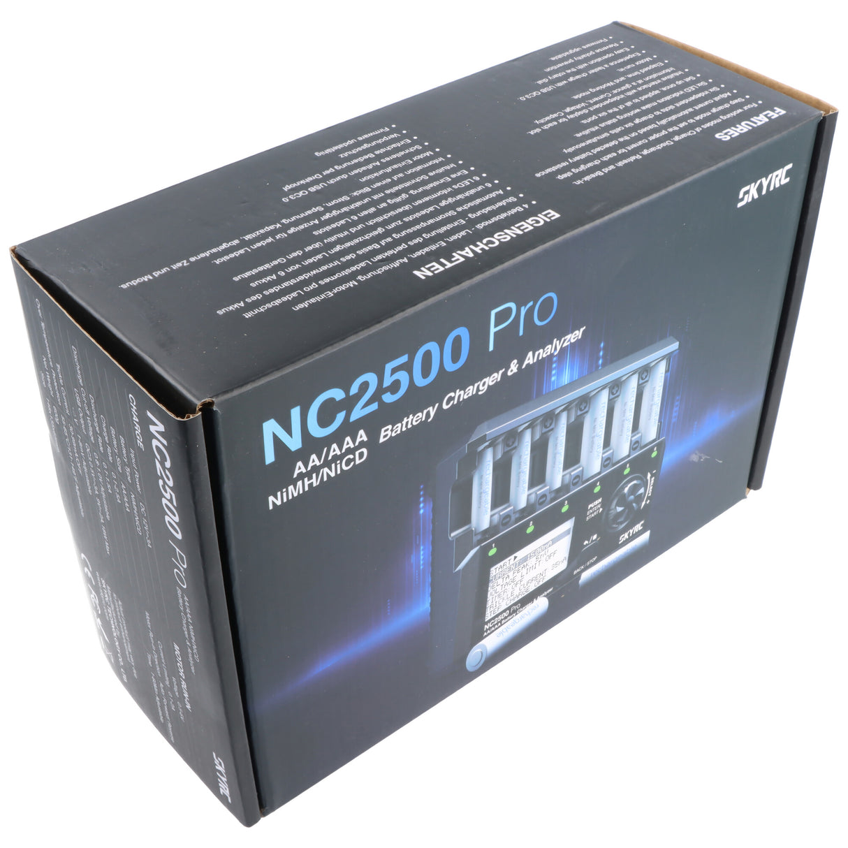 SkyRC NC2500 Pro intelligentes Ladegerät mit Analyse-Funktion für NiMH/NiCD Akkus der Größe AA, AAA