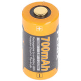 Fenix CR123 A Li-ion Batterie wiederaufladbar 3,6-3,7 Volt min.700mAh, typisch 760mAh, max. 820mAh, 35x16mm mit AkkuShop Transportbox