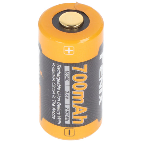 Fenix CR123 A Li-ion Batterie wiederaufladbar 3,6-3,7 Volt min.700mAh, typisch 760mAh, max. 820mAh, 35x16mm mit AkkuShop Transportbox