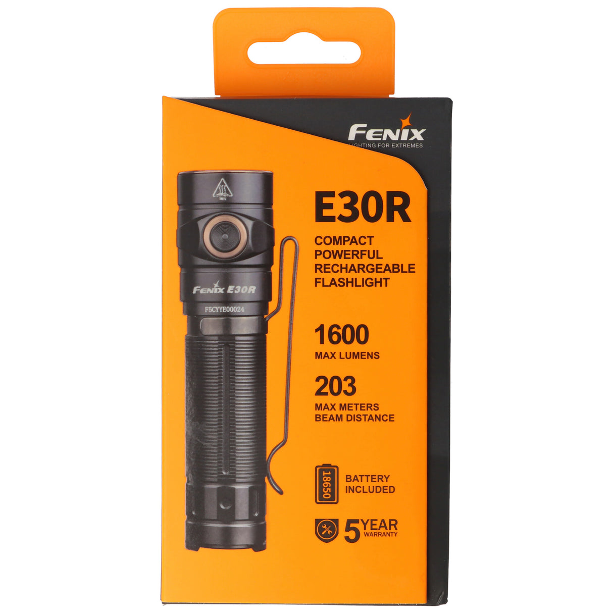 Fenix E30R LED Taschenlampe mit bis zu 1600Lumen, inklusive 3500mAh Akku und Magnetladekabel