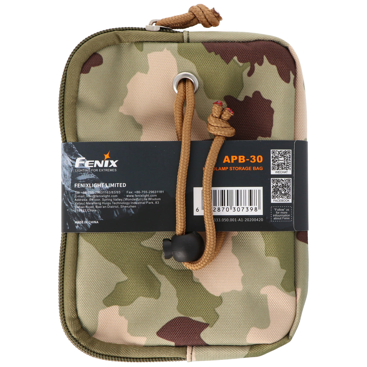 Fenix APB-30 Transporttasche für Stirnlampen und Zubehör, Aufbewahrungstasche für Stirnlampen, passend für alle Fenix Kopflampen, Camouflage Design