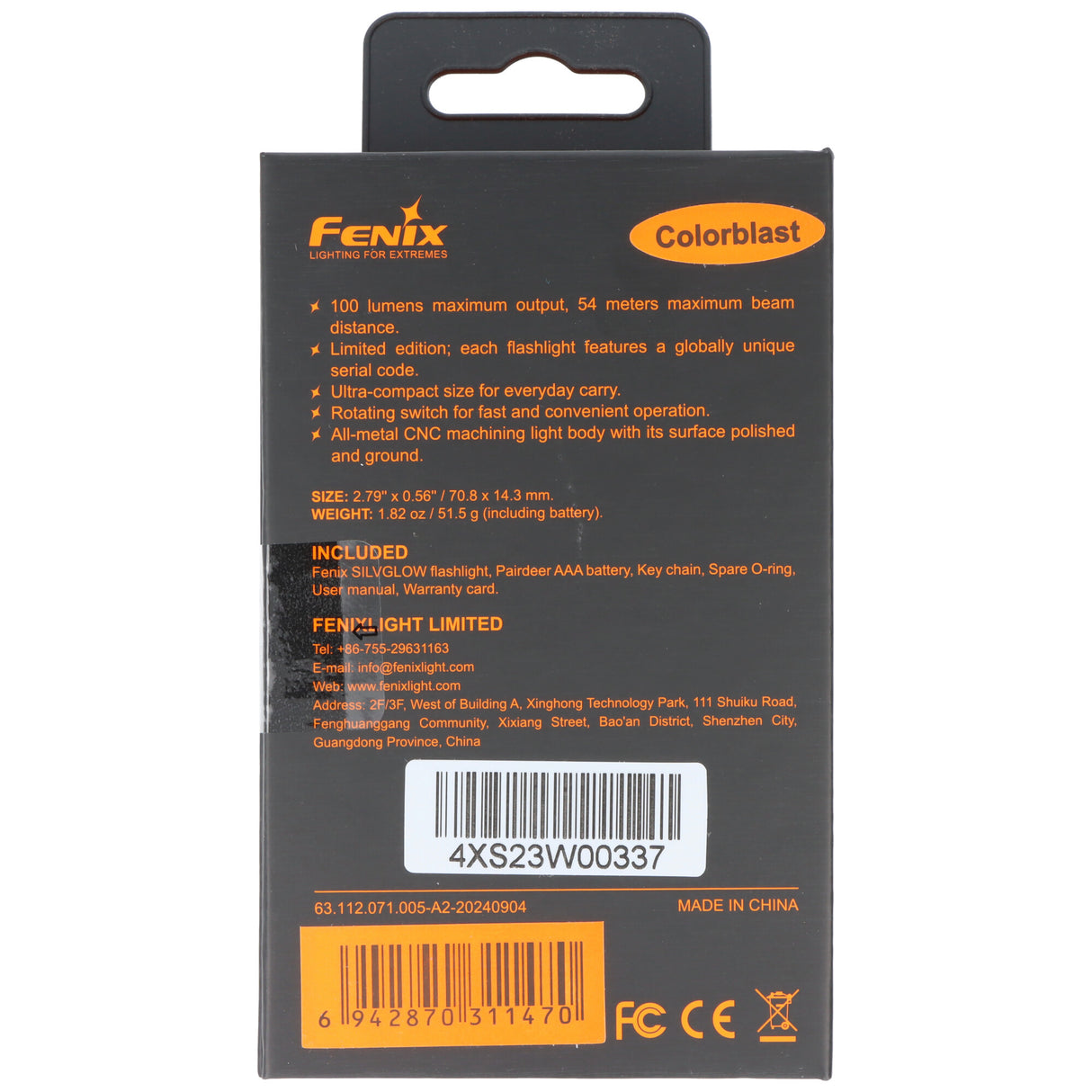 Fenix SILVGLOW Mini-Schlüsseltaschenlampe Natural Color