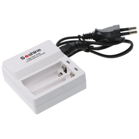 Soshine Ladegerät für LiFePO4 IFR 3,2 Volt Akkus, nur Akkus mit 3,2V ladbar, mit 2 Ladeschächten, für 14500, 10440 und AAA, AA Akkus