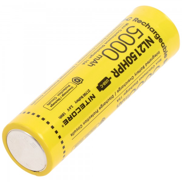 Nitecore NL2150HPR 21700 3,7V 5000mAh microUSB Li-Ion Akku