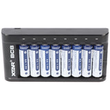 Xtar 1.5 Volt Akku für Wildtierkamera, Wildkamera, 8x Akku und 1x Ladegerät
