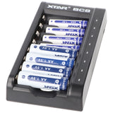 Xtar 1.5 Volt Akku für Wildtierkamera, Wildkamera, 8x Akku und 1x Ladegerät