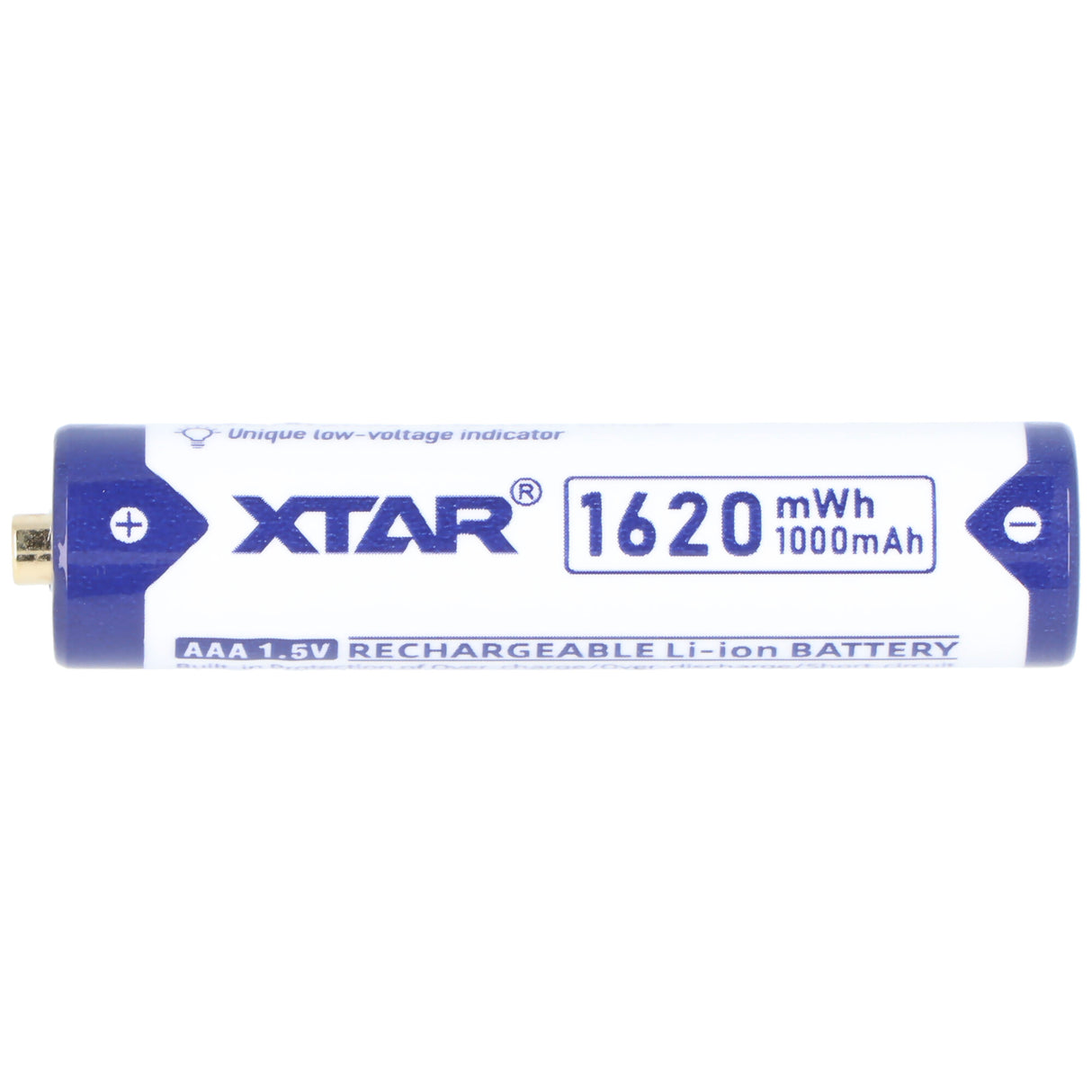 XTAR AAA Micro LR03, Li-Ion Akku, 1,5V, 1000mAh, 1620mWh, Aufladbar mit LED-Indikator, mit Aufbewahrungsbox (4 St.)