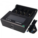 XTAR VC4 4-Kanal Li-Ion NiMH LCD Schnellladegerät für 18650, AA, AAA, C und D