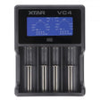 XTAR VC4 4-Kanal Li-Ion NiMH LCD Schnellladegerät für 18650, AA, AAA, 