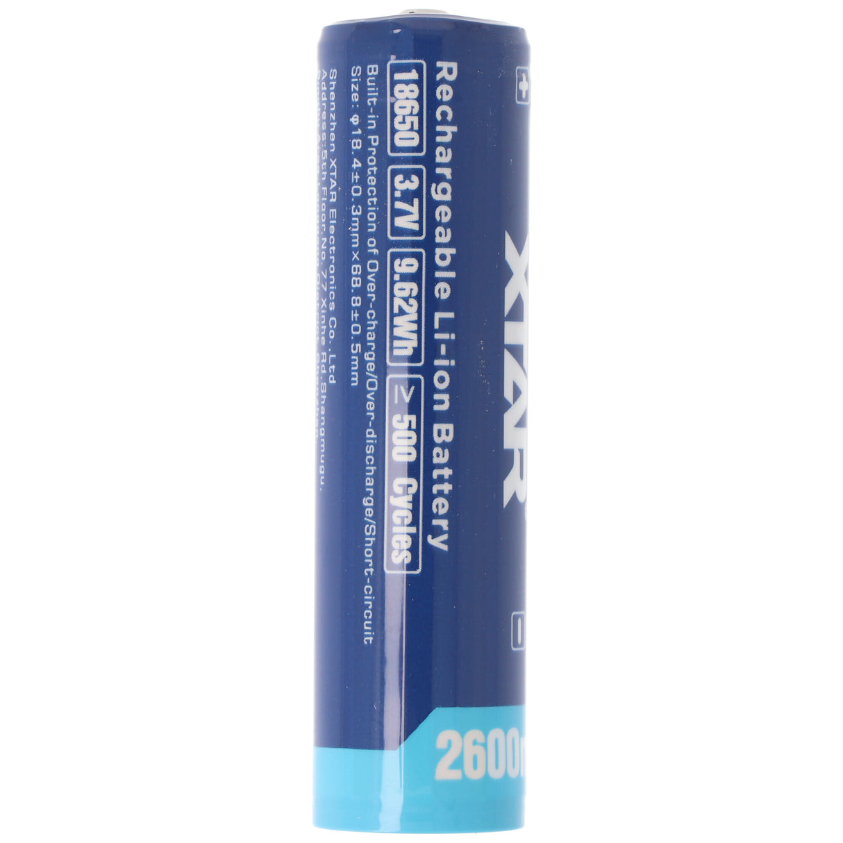 XTAR 18650 3,7V 2600mAh Li-Ion Akku geschützt mit Kopf