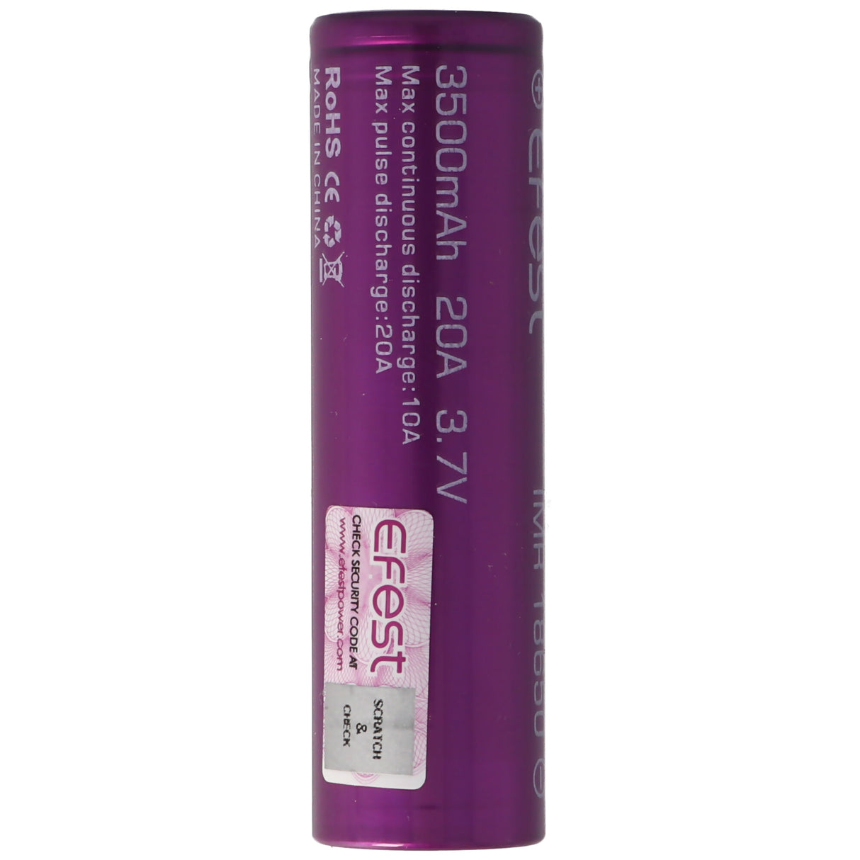Efest Purple IMR 18650 3500mAh Li-Ion 3,7V Flat Top Akku