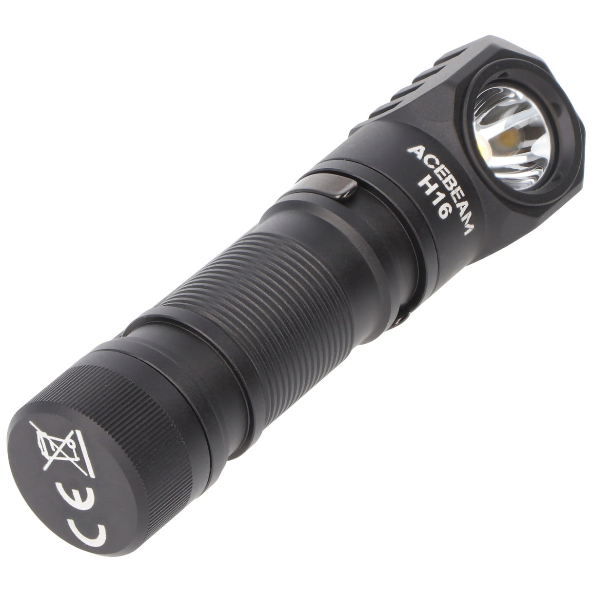 AceBeam H16 LED Stirnlampe mit max. 650 Lumen, 5.000K neutralweiß mit schwarzem Gehäuse, reflektierendes Kopfband, inklusive 14500 Li-Ion Akku