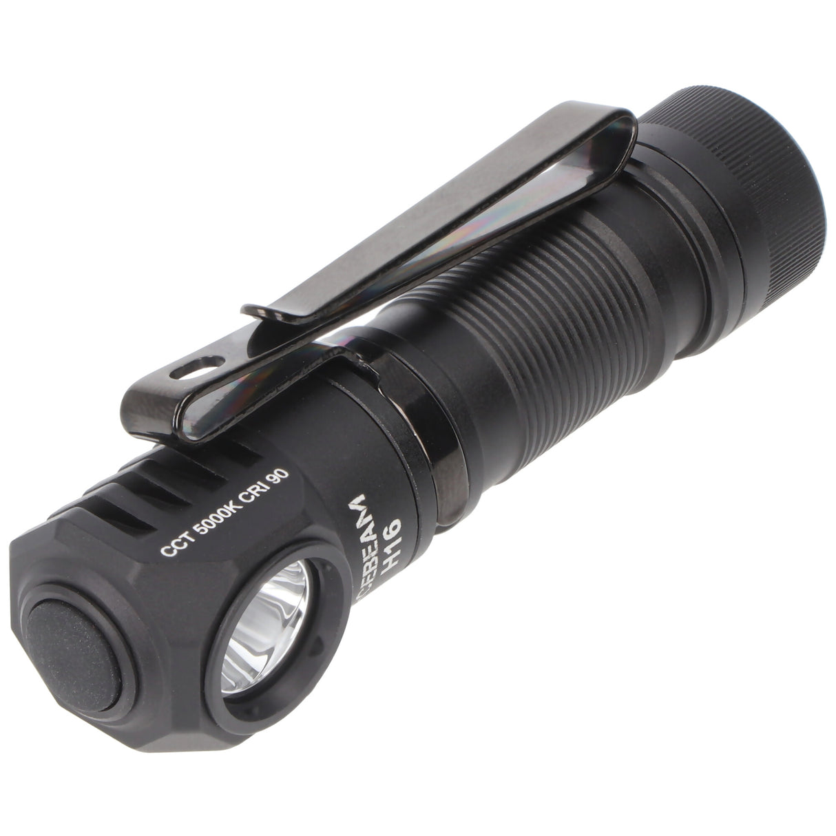 AceBeam H16 LED Stirnlampe mit max. 650 Lumen, 5.000K neutralweiß mit schwarzem Gehäuse, reflektierendes Kopfband, inklusive 14500 Li-Ion Akku
