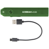 AceBeam UC20 LED-Taschenlampe grün mit bis zu 1000 Lumen, 3 Lichtquellen, ultraflach, wiederaufladbar