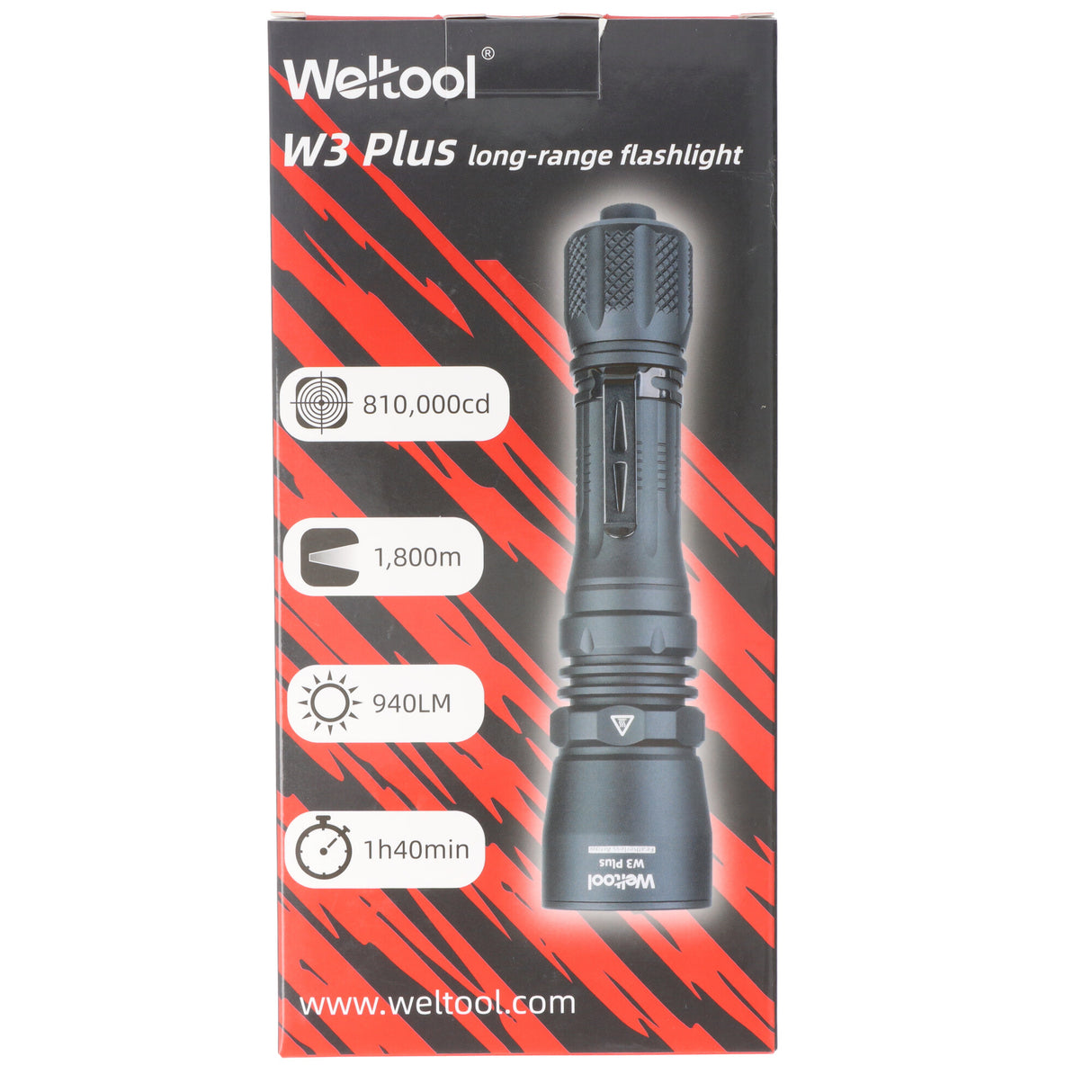 Weltool W3 Plus LEP-Laserlampe, taktische Version, Reichweite bis zu 1.800 Metern, 940 Lumen
