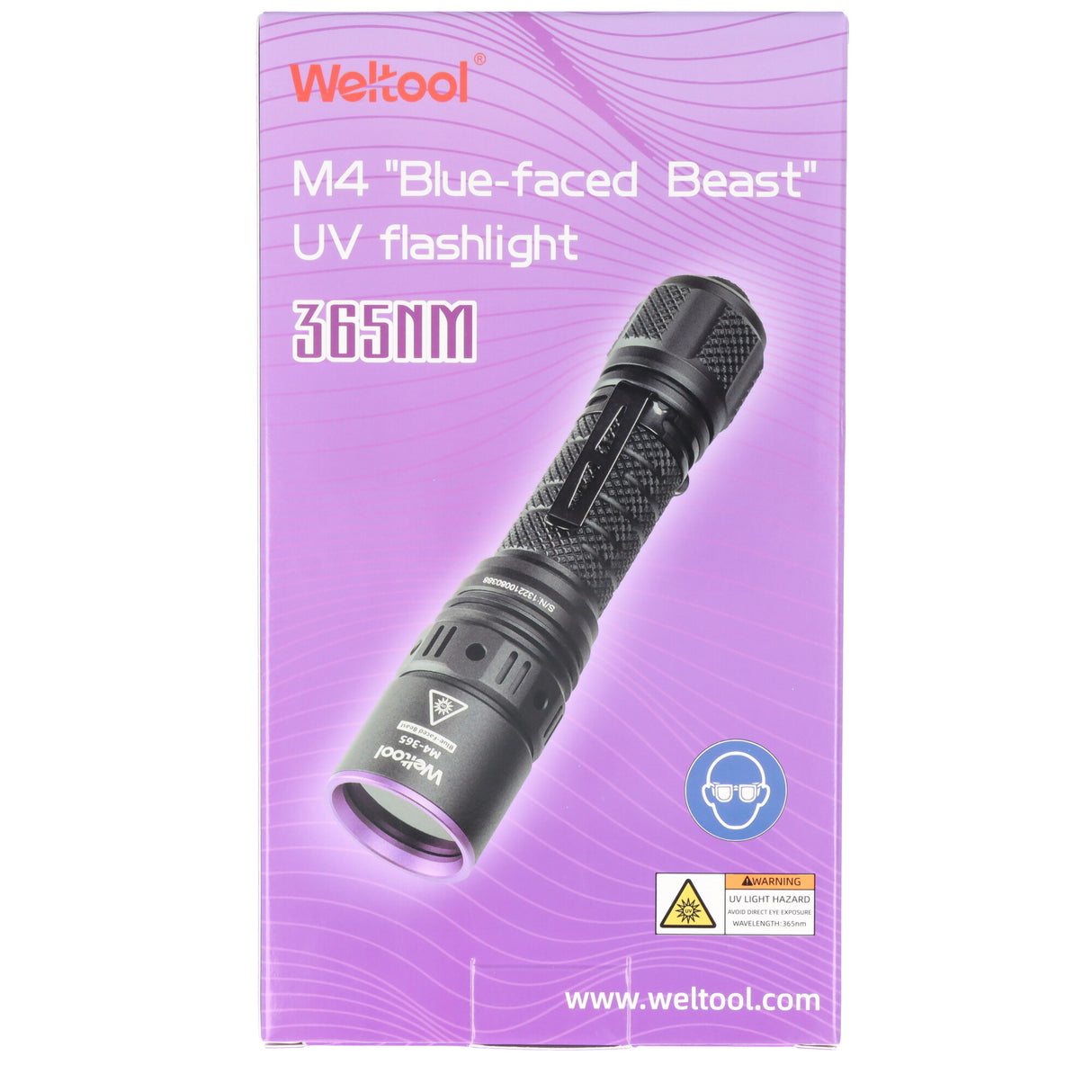 Weltool M4 UV-Taschenlampe, 365nm, professionelle UV-Lampe, wiederaufladbar
