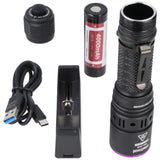 Weltool M4 UV-Taschenlampe, 365nm, professionelle UV-Lampe, wiederaufladbar