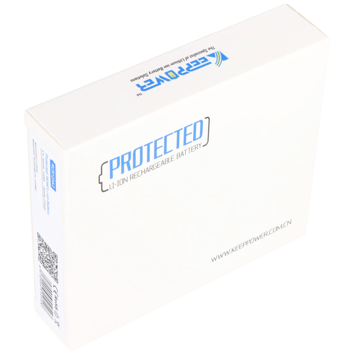 KEEPPOWER Protected 16340, Aufladbar, Li-Ion Akku, 3,7V, 950mAh, 3,52Wh, mit Aufbewahrungsbox (2 St.)