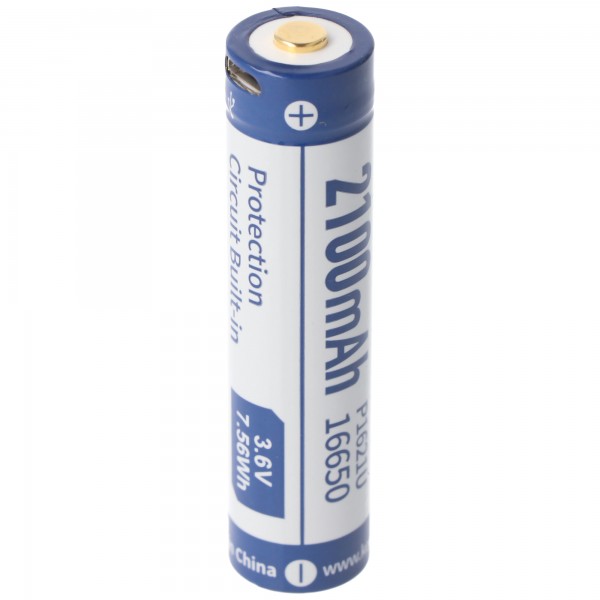 Keeppower 16650 Li-ion Akku 3,7V 2100mAh PCB geschützt micro USB