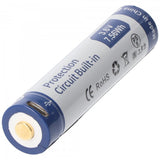Keeppower 16650 Li-ion Akku 3,7V 2100mAh PCB geschützt micro USB