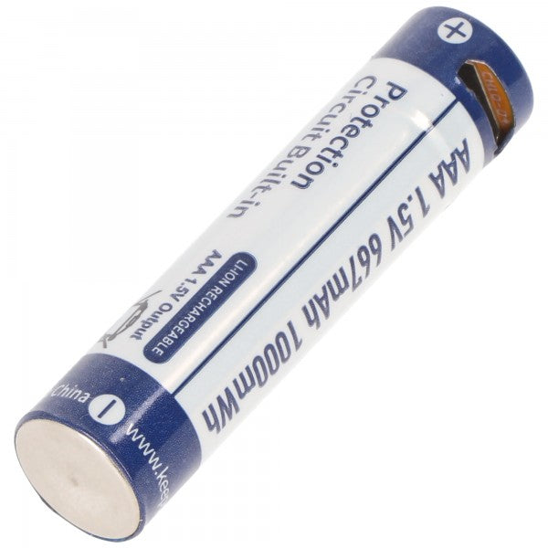Keeppower AAA 1,5V 667mAh Micro AAA LR03 USB-Ladebuchse (4 Stück)