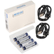 Keeppower AAA 1,5V 667mAh Micro AAA LR03 USB-Ladebuchse (4 Stück)