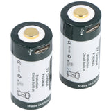 KEEPPOWER RCR123A mit Micro USB Ladebuchse, Li-Ion Akku, 3V, 1000mAh, 3000mWh, mit Aufbewahrungsbox und Doppel-Micro USB-C Ladekabel (2 St.)