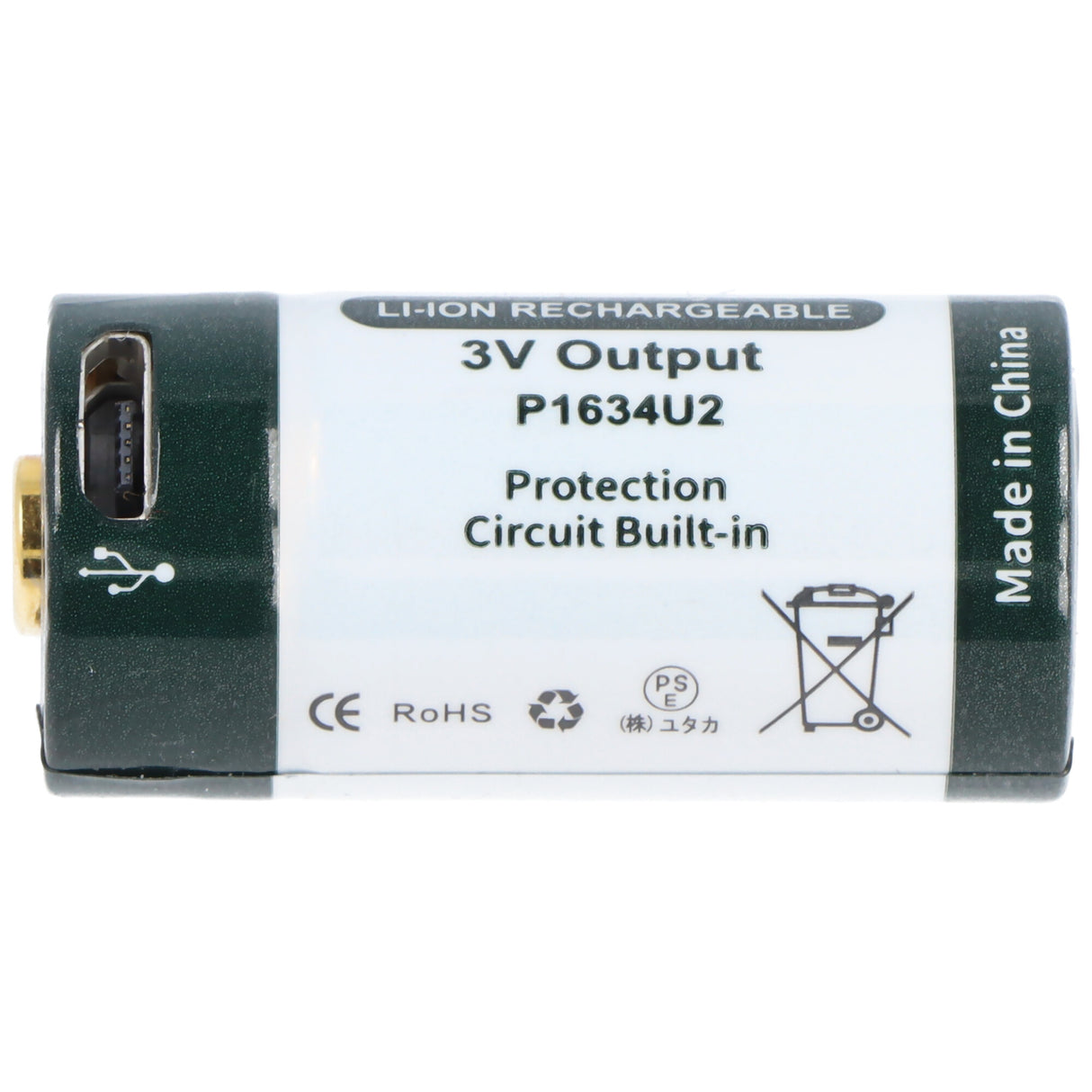 KEEPPOWER RCR123A mit Micro USB Ladebuchse, Li-Ion Akku, 3V, 1000mAh, 3000mWh, mit Aufbewahrungsbox und Doppel-Micro USB-C Ladekabel (2 St.)