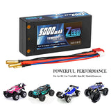 Zeee 2S 5000mAh 7,4V 100C Hardcase Shorty Lipo-Akku Deans
