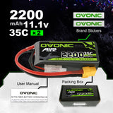 Ovonic Air 3S 2200mAh 35C 11,1V kurzer LiPo XT60 (2 St.)