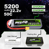 Ovonic Air 2S 5200mAh 50C 7,4V  LiPo Akku mit XT60 Stecker