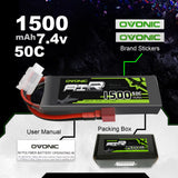 Ovonic Air 2S 1500mAh 7,4V 50C Deans-Stecker LiPo Akku