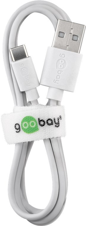 Goobay USB-C™ Ladeset 1 A - Netzteil mit Type-C™ Kabel 1m (weiß)