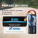 Zeee 3S 5200mAh 11,1V 80C XT60 Hardcase (2 Stück)