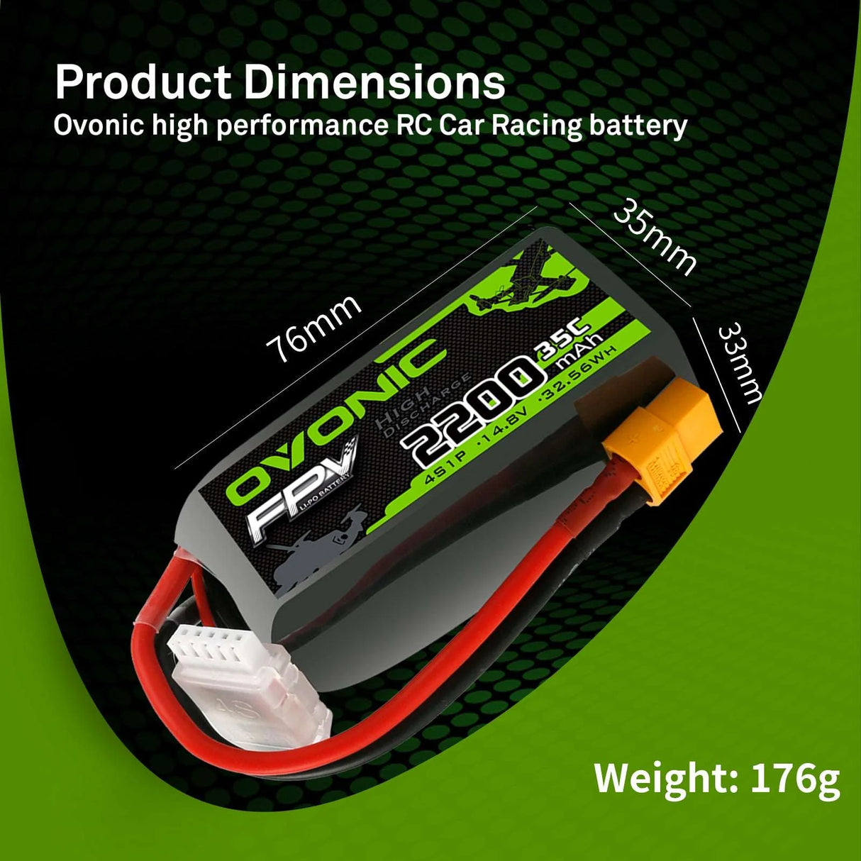 Ovonic FPV 4S 2200mAh 14,8V 35C XT60