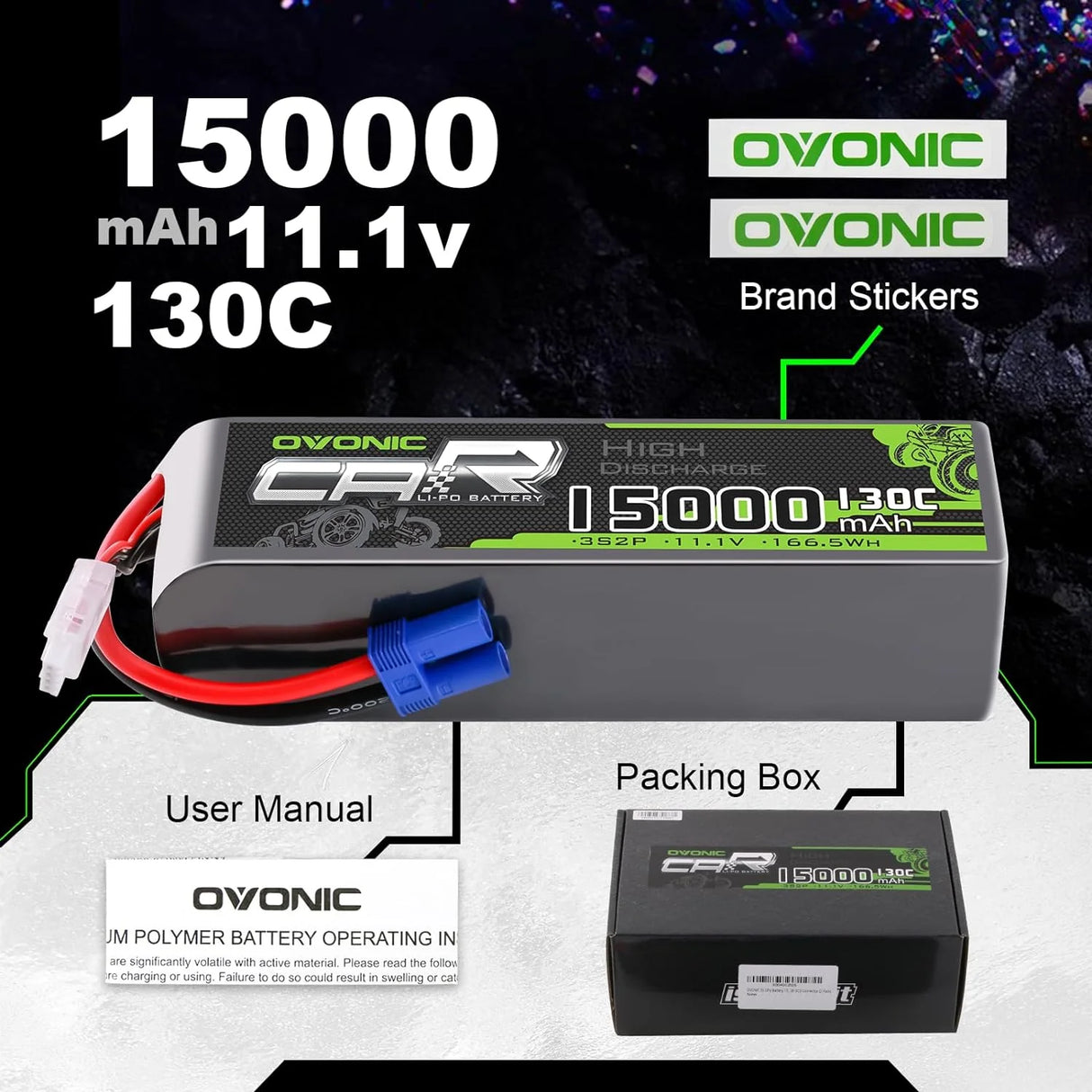 15000mAh / 3S / EC5