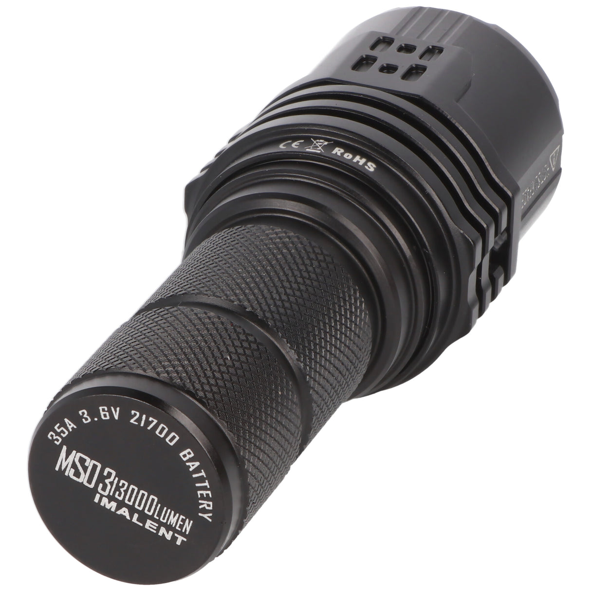 LED-Taschenlampe Imalent MS03 mit max. 13000 Lumen, Leuchtweite bis zu 324 Meter, mit Akku, kaltweiß