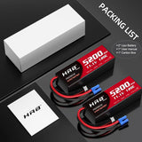 HRB 3S 11,1V 5200mAh 100C LiPo Akku mit EC5 Stecker (2 St.)