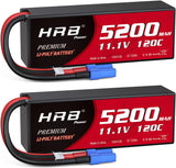 HRB 3S 11,1V 5200mAh 100C LiPo Akku mit EC5 Stecker (2 St.)