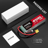 HRB 3S 11,1V 4500mAh 100C LiPo Akku mit XT60 Stecker (2 St.)