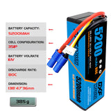DXF 3S 5200mAh 11,1V  80C Blue Series Hardcase Lipo Akku (2 Stück)
