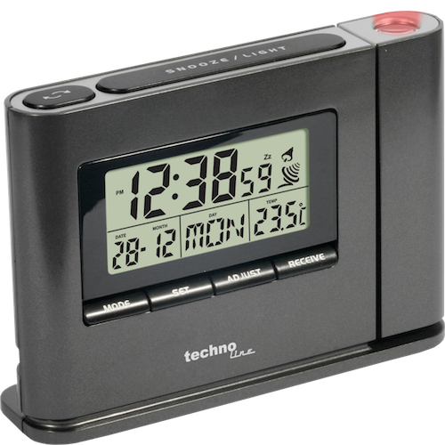 Technoline WT 519 Funk- und Projektionswecker mit Temperaturanzeige inklusive Netzteil