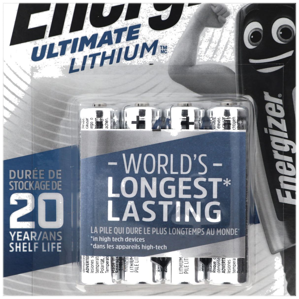 Energizer L92 Lithium Batterie AAA, 1,5 Volt 1260mAh 4er Blister