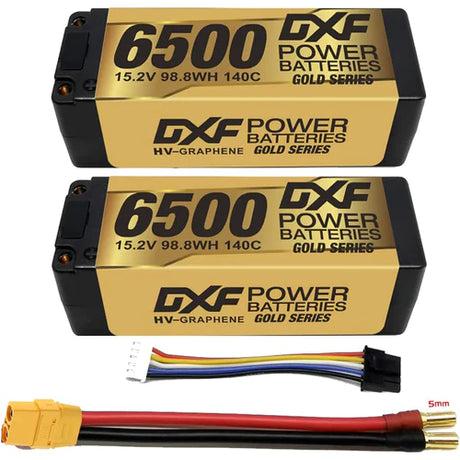DXF 4S 6500mAh 15.2V 140C Gold Series Graphene (2 Stück)