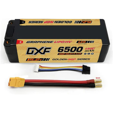 DXF 4S 15,2V 6500mAh 150C Graphene Lipo Hardcase 5mm NGP XT90 Stecker (2 St.)