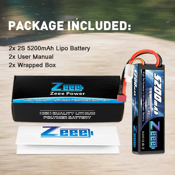Zeee 2S 5200mAh 7,4V 100C Deans (2 Stück)